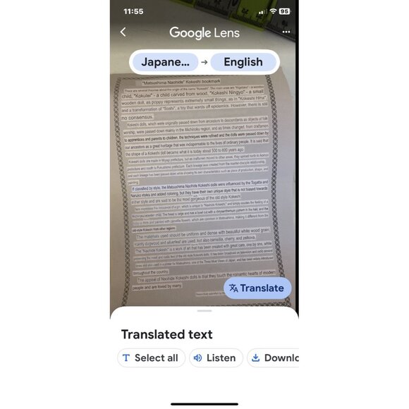 Vtg 70s Japanese Folk Art Kokeshi Wooden Handmade Painted Doll Signed NEW READ - Picture 14 of 16